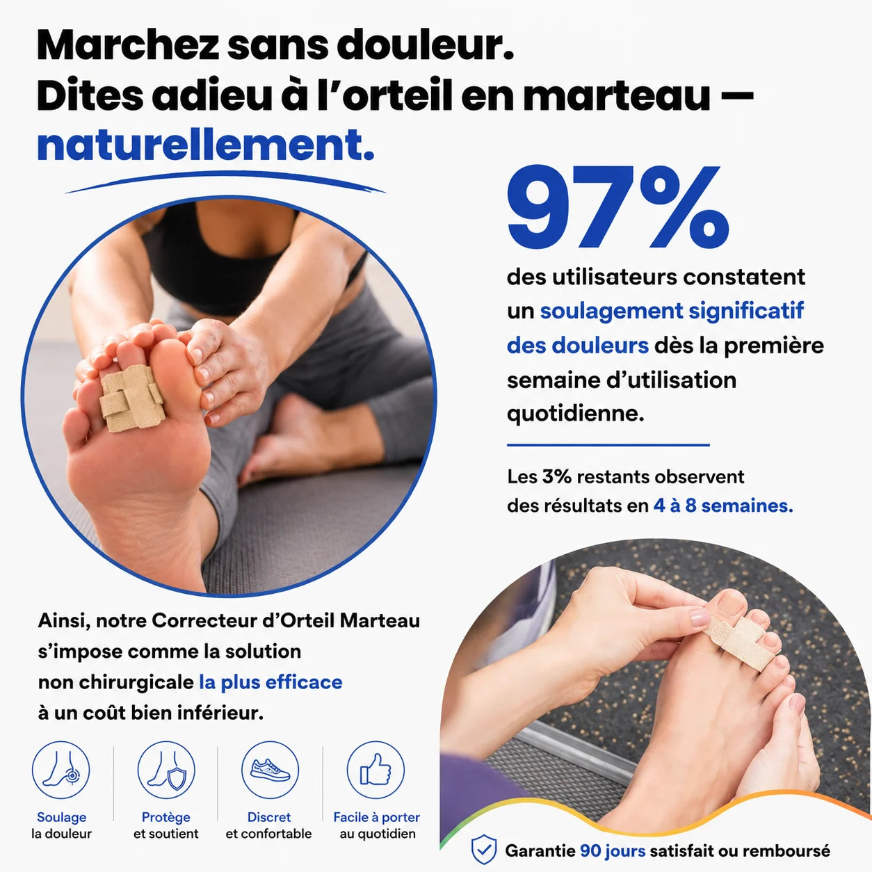 Correcteur d'Orteil Marteau