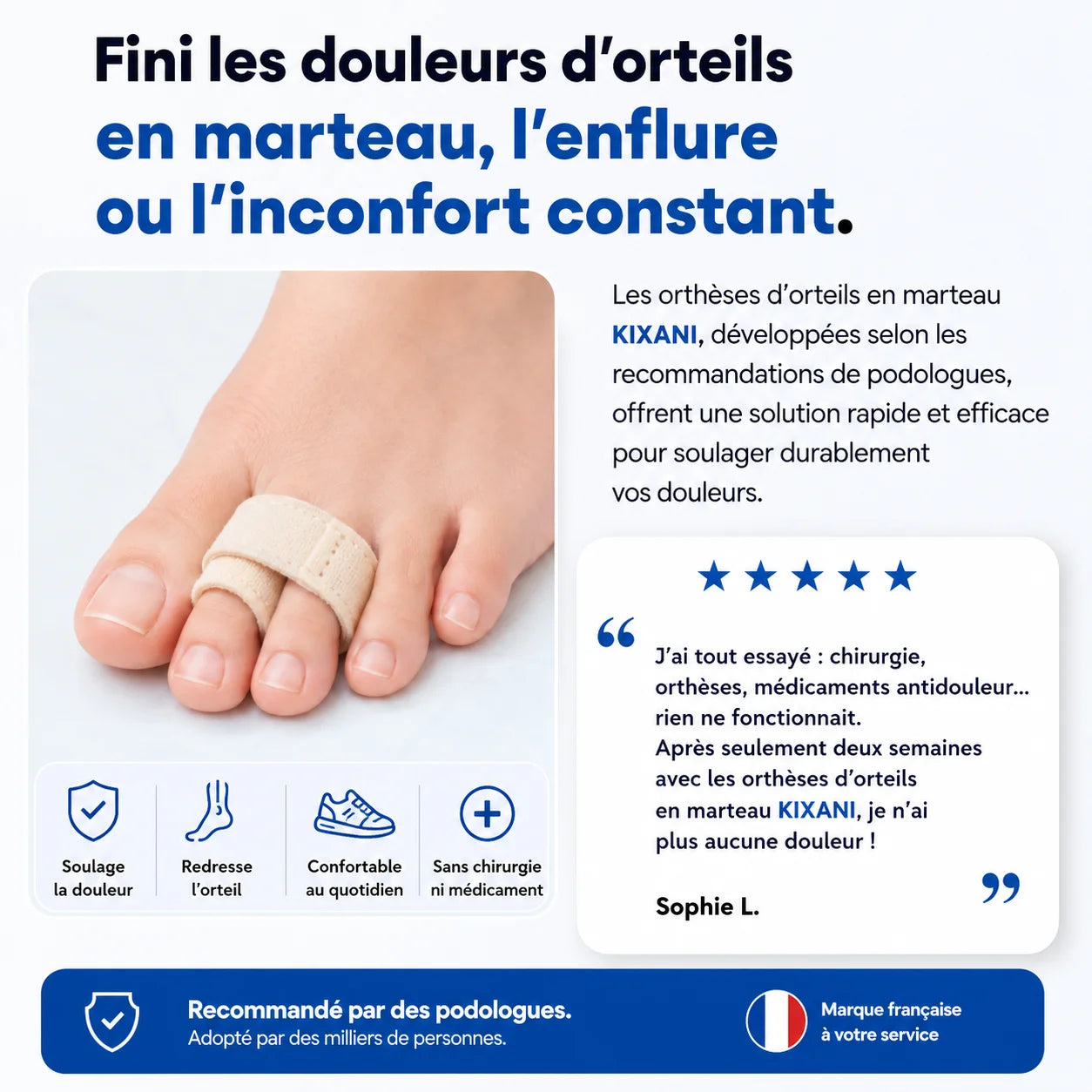 Correcteur d'Orteil Marteau